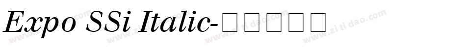 Expo SSi Italic字体转换